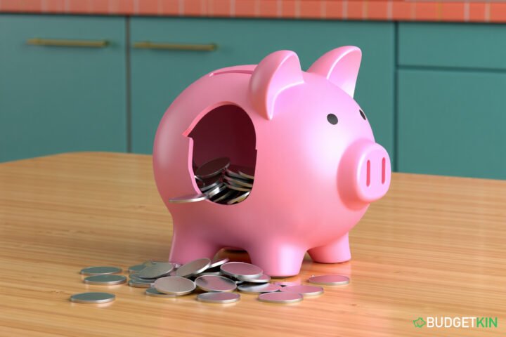 Leaking piggy bank symbolising budget busters.