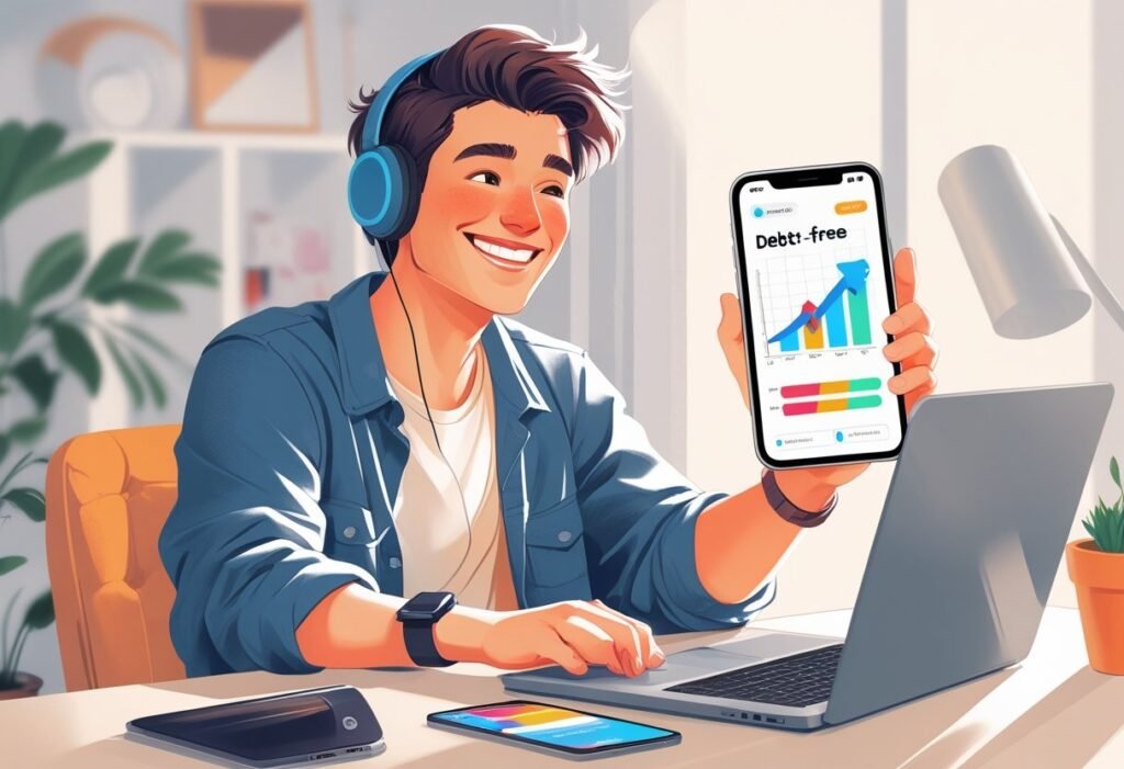 Tracking debt consolidation progress with budgeting app