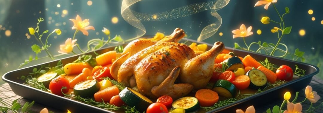 Sheet pan family dinner with vegetables and protein on a budget