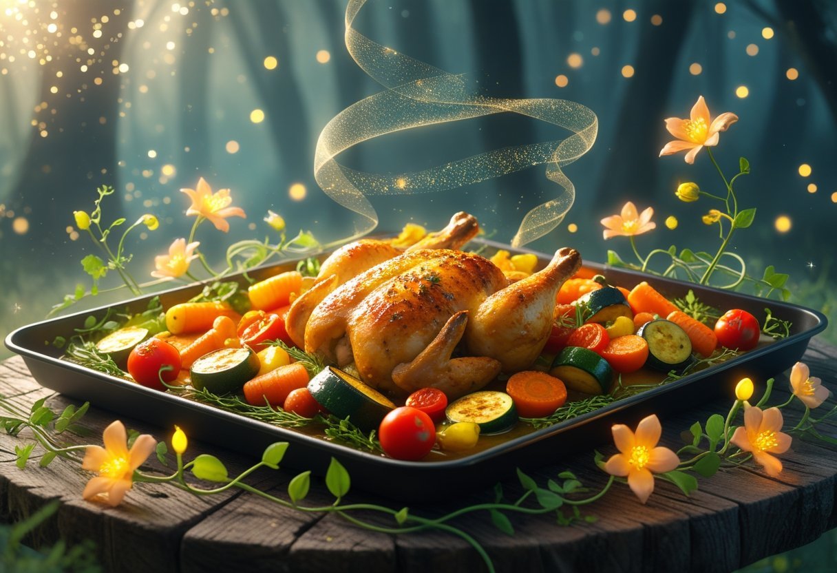 Sheet pan family dinner with vegetables and protein on a budget