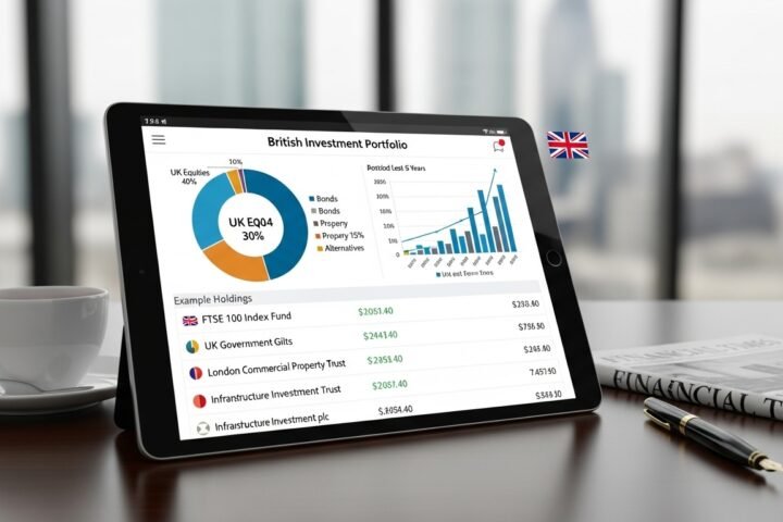 Visual example of a Investing for Beginners portfolio with £100