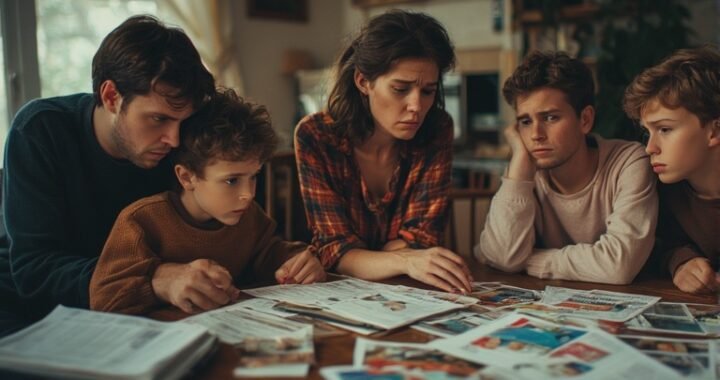 UK family reviewing energy bills and planning budget