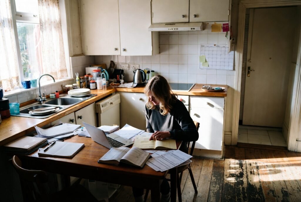 10 Simple Steps to Create a Family Budget UK Households Trust 2 Mum planning a family budget at a kitchen table Family Budget UK