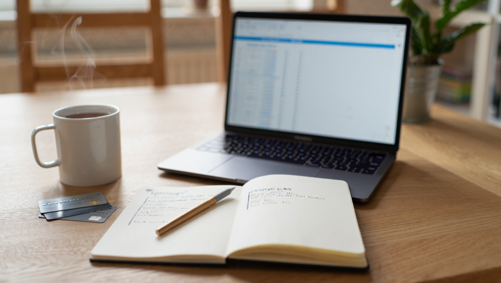 Credit cards are included in a household budget to maintain financial control and clarity.