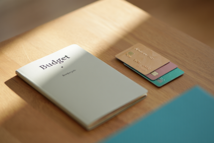 Small number of credit cards laid out neatly while deciding how many cards to manage in the UK.