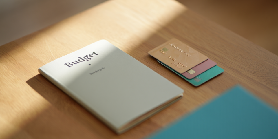 Small number of credit cards laid out neatly while deciding how many cards to manage in the UK.