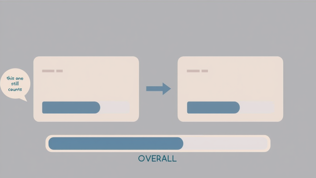 Illustration showing how maxing out one credit card can affect utilisation even when other cards are unused.