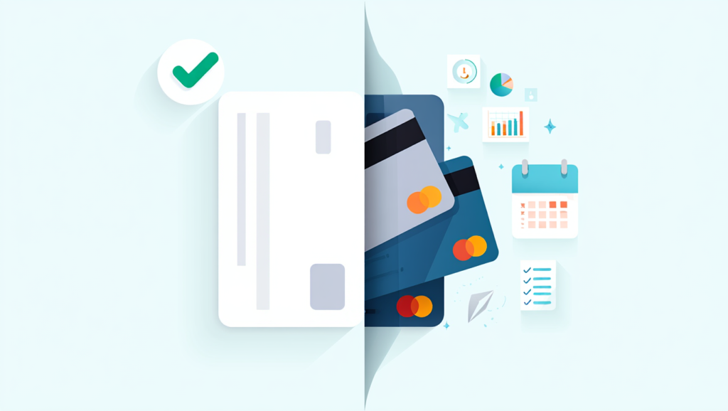 Illustration comparing managing one credit card versus managing multiple credit cards. How Many Credit Cards Should I Have in the UK?